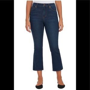 Chaps Ladies Jeans Mid Rise Crop Kick Verona 6/28